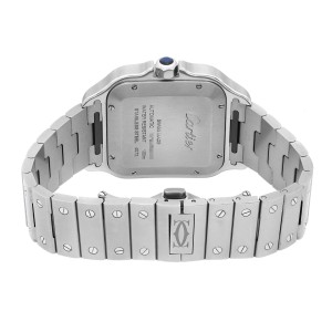 Cartier Santos De Cartier Large Blue Dial Automatic Mens Watch 