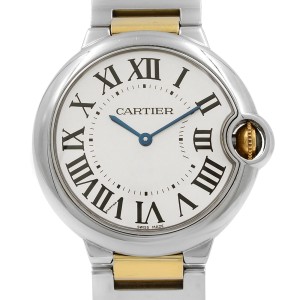 Cartier Ballon Bleu Steel Silver Dial Steel Gold Unisex Quartz Watch 
