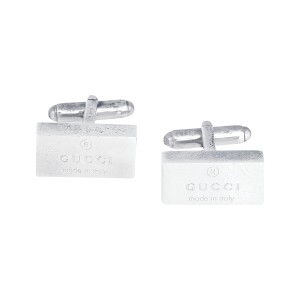 Gucci 925 Sterling Silver Trademark Cufflinks