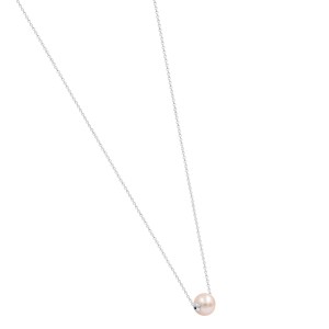 Damiani One Pearl Pendant Necklace 18K White Gold 8mm