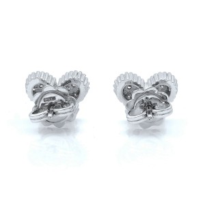 Rachel Koen 18K White Gold Pave Set Diamond Butterfly Stud Earrings 0.48cts