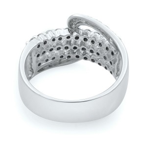 Rachel Koen 14K White Gold Diamond Ladies Ring 0.75ct Size 7.5