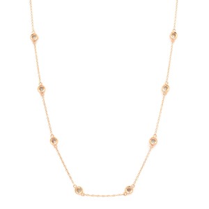 14K Rose Gold Diamonds by the Yard 0.77cttw 18 Inch Necklace