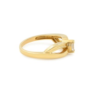 Rachel Koen 14K Yellow Gold 0.12Cttw Diamonds Women Engagement Ring Size 7