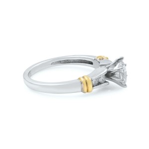 Rachel Koen 14K White Yellow Gold Diamond Womens Engagement Ring 0.50 Cttw