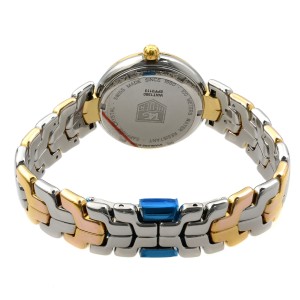 TAG Heuer Link Steel 18k Yellow Gold Diamond Guilloche Watch WAT1350.BB0957