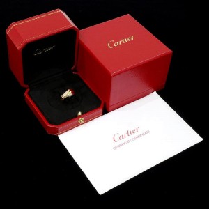 Cartier Trinity 18K Pink White Yellow Three Bands Ring Size 4.5