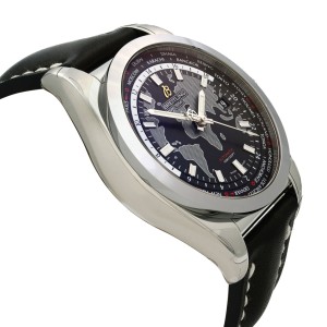 Breitling Galactic Unitime Steel Black Dial Automatic Watch WB3510U4/BD94-744P