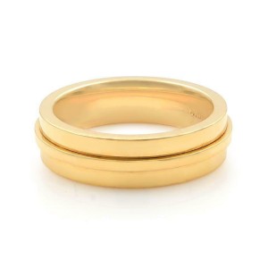 Tiffany & Co 18K Yellow Gold T Wide Unisex Ring Size 9