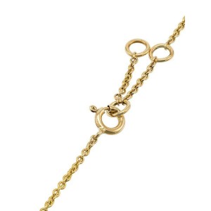 Rachel Koen Delicate Single Diamond Yellow Gold Bracelet 0.10 cttw