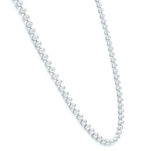 Cartier 18K White Gold Diamond Bead Bezels Ladies Tennis Necklace 4.26Cttw