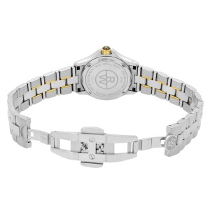 Raymond Weil Parsifal 18k Gold Steel White Roman Dial Ladies Watch 9460-SG-00308