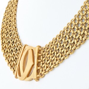 Cartier Penelope Double C Wide Link Necklace 18K Yellow Gold