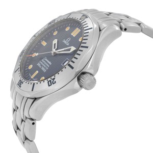 Omega Seamaster Diver 300m 41mm Steel Blue Wave Dial Automatic Watch 