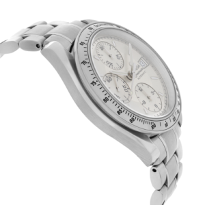 Omega Speedmaster 39mm Date Silver Sticks Dial Steel Automatic Watch 