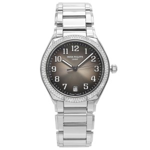 Patek Philippe Twenty 4 36mm Steel Gray Dial Diamond Ladies Watch 