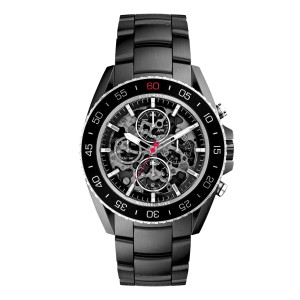 Michael Kors Jet-Master 45mm Black PVD Steel Automatic Mens Watch 