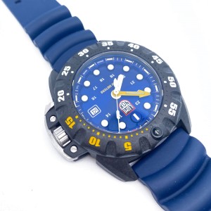 Luminox Scott Cassell Deep Dive 45mm Carbon Blue Dial Mens Quartz Watch
