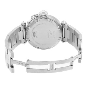 Cartier Pasha C GMT 35mm Steel Silver Dial Automatic Unisex Watch 