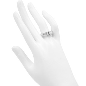 Rachel Koen 1.00Ctw Princess Cut Diamond Engagement Ring 14K White Gold Size 7.5