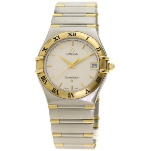 Omega SS/SS 18K Yellow Gold Quartz Watch 