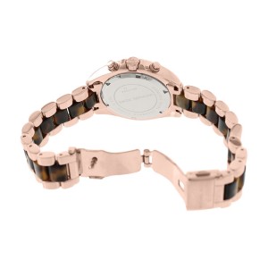 Michael Kors MK5944  Chrono Rose Gold-Tone Brown Acrylic Bracelet Womens Watch 