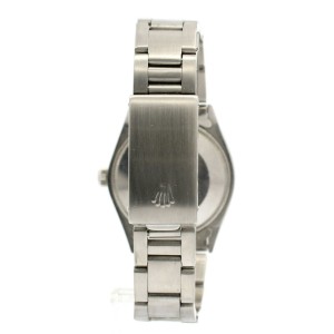 ROLEX Oyster Perpetual AIR KING Steel Black Dial Diamond Watch 
