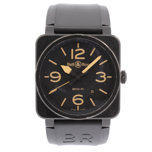 Bell & Ross BR03-92S Black Ceramic Rubber Swiss Automatic Men's Watch