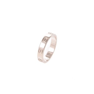 Cartier 18K White Gold Mini Love Ring Size 5.25