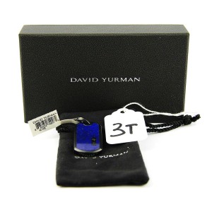 David Yurman Black Titanium Lapis Lazuli Dog Pendant