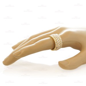 Cartier 18K Yellow Gold Diamond Wedding Ring Size 7.75