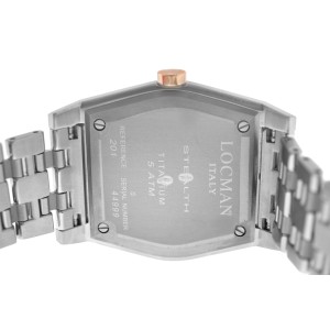 New Locman Stealth Titanium Rose Gold Tone Ref. 201 Men's Quartz 43MM Watch