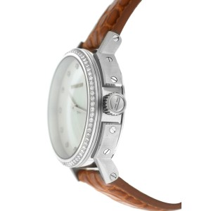 Tourneau TNY Roventa TNY350707 Ladies Diamond MOP Steel 35MM Quartz Watch