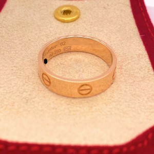 Cartier LOVE Wedding Band Ring 18kt Pink Gold 