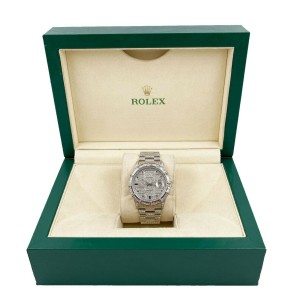 Rolex Day Date President 18239 Diamond Dial Bezel and Band 18K White Gold 