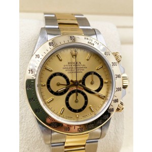 Rolex Daytona 16523 Inverted 6 Champagne Dial 18K Yellow Gold and Steel 1989