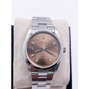 Rolex Air King 14000 Rose Pink Dial Stainless Steel