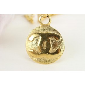 Chanel 29 24k Gold Plate CC Logo Chain Necklace 