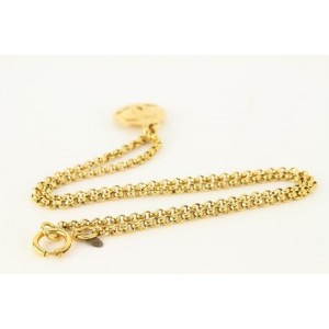 Chanel 29 24k Gold Plate CC Logo Chain Necklace 