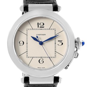 cartier pasha gents stainless steel watch