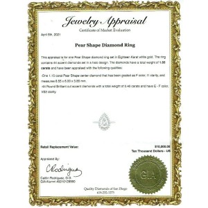 Pear Shape Diamond 1.55 tcw Halo & Diamond Band Engagement Ring 18kt White Gold