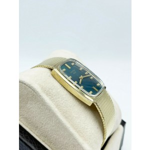 Croton Blue Dial 14K Yellow Gold with Box