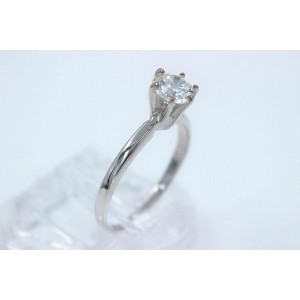 Diamond Engagement Ring Round 0.70 cts G SI2 14k White Gold $4,000 Retail