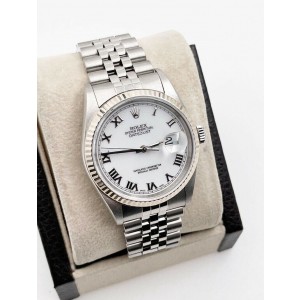 Rolex Datejust White Roman Dial Stainless Steel 2002