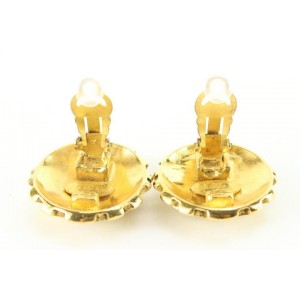 Chanel 24k Gold Plated 25 Collection Jumbo CC Logo Earrings 