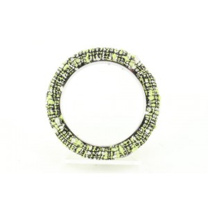 Chanel Green x Black Tweed CC Bangle Bracelet