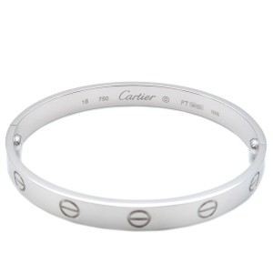 Cartier Love Bracelet Bangle White Gold 