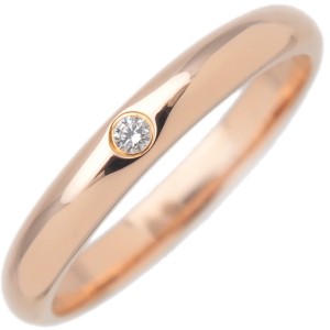Cartier Wedding Ring 1P Diamond K18`G 750PG Rose Gold 