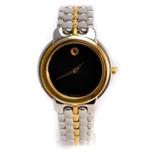 Movado Two Tone Women S 81 A1 833 Two Tone Stainless Steel Watch