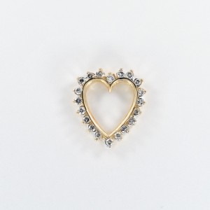 Diamond Heart Pendant 14K Yellow Gold 0.30Ct 4.3 grams